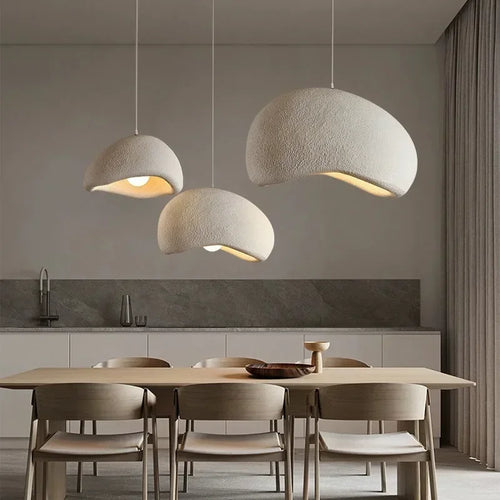 Home Decor Wabi Sabi Resin Pendant Lamp Hanging Lving Room Hallway Restaurants Kitchen Island Indoor LED Suspension Lighting