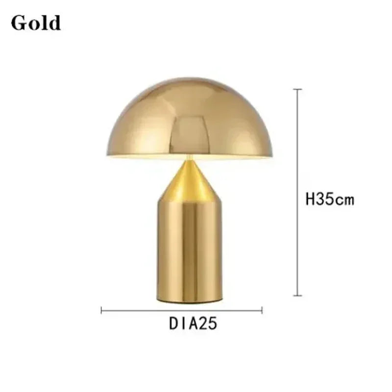 Luxury Modern Mushroom LED Table Lamp Nordic Design Eye Protection Light for Living Room Bedroom Study High-end Home Decor
