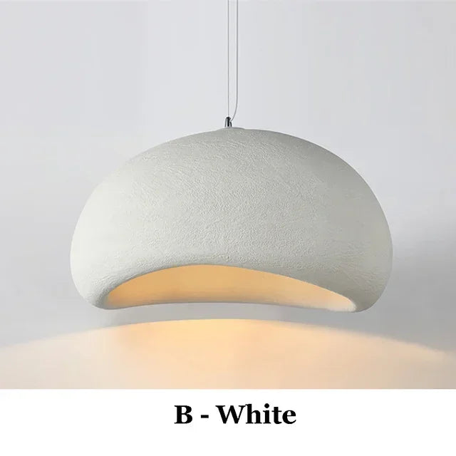 Home Decor Wabi Sabi Resin Pendant Lamp Hanging Lving Room Hallway Restaurants Kitchen Island Indoor LED Suspension Lighting