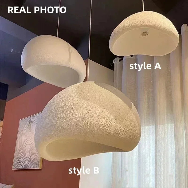 Home Decor Wabi Sabi Resin Pendant Lamp Hanging Lving Room Hallway Restaurants Kitchen Island Indoor LED Suspension Lighting