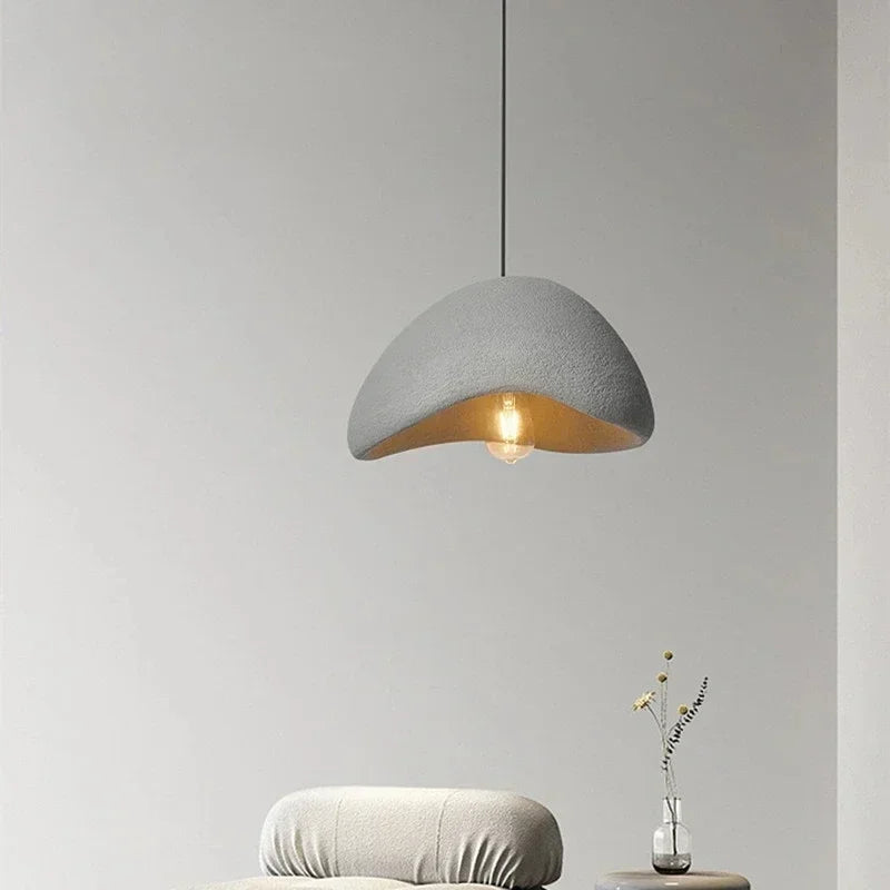 Home Decor Wabi Sabi Resin Pendant Lamp Hanging Lving Room Hallway Restaurants Kitchen Island Indoor LED Suspension Lighting