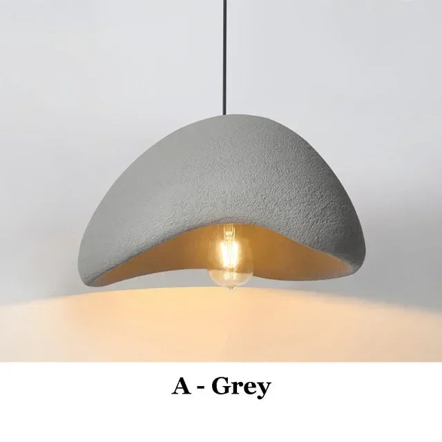 Home Decor Wabi Sabi Resin Pendant Lamp Hanging Lving Room Hallway Restaurants Kitchen Island Indoor LED Suspension Lighting