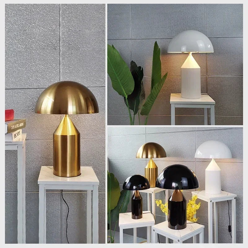 Luxury Modern Mushroom LED Table Lamp Nordic Design Eye Protection Light for Living Room Bedroom Study High-end Home Decor